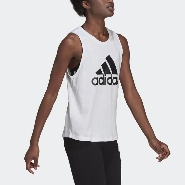 Adidas Essential Sleeveless Sports Shirts Women's White-2
