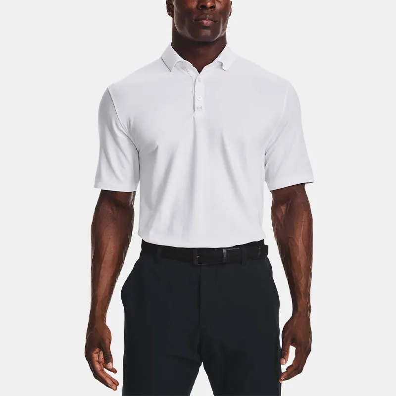 Under Armour Luxe Polo Shirts Men White-2