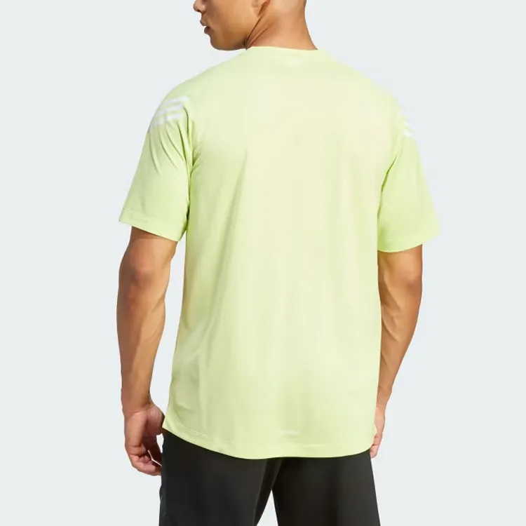 Adidas T-Shirts Men Yellow Green-2