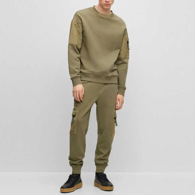 HUGO BOSS Drawstring waist Cotton Track Pants-1