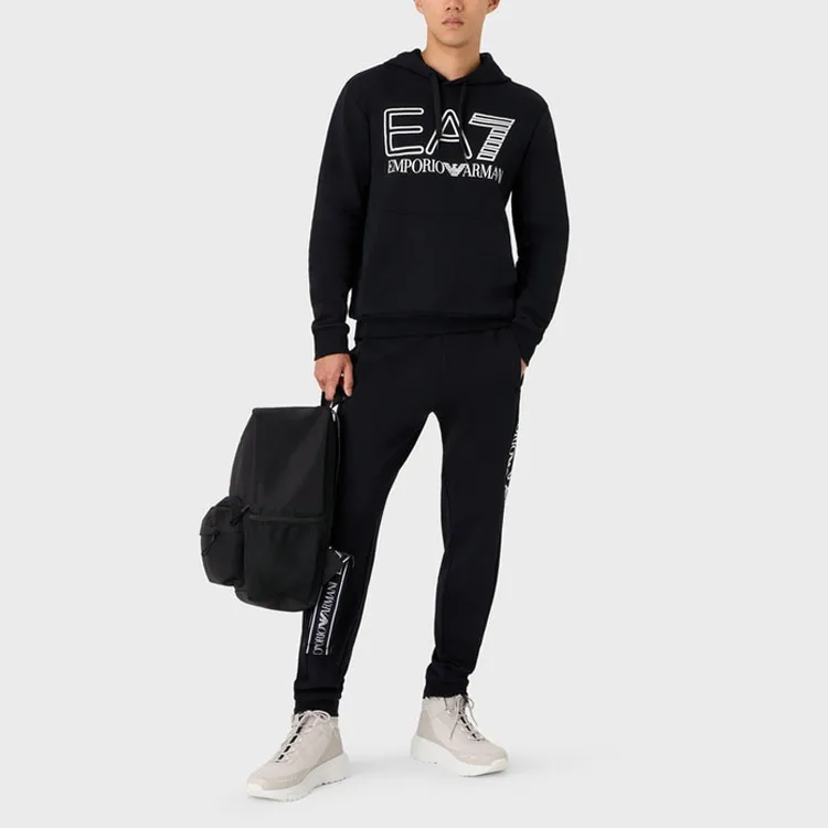 EMPORIO ARMANI EA7 FW23 Knitted Sports Pants Men's Black-2