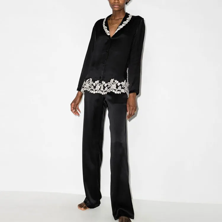 La Perla Pajama Set Women's Black-1