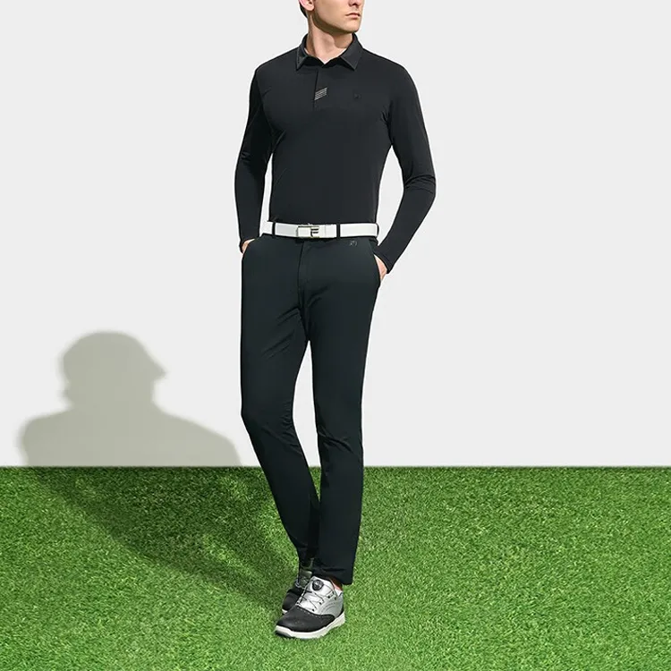 FILA Golf Series Polo Shirts Men Pitch Black-2