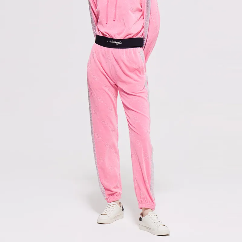 Ed Hardy Casual Pants Women's Cherry Blossom Pink-2