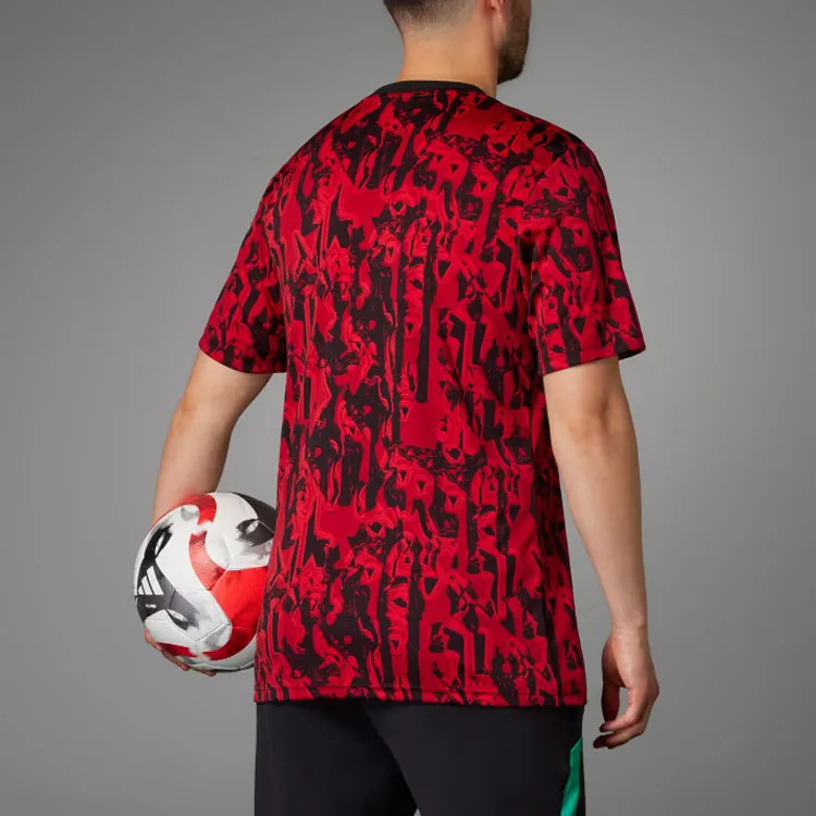 Adidas Manchester United Soccer Jerseys Men Red Black-3