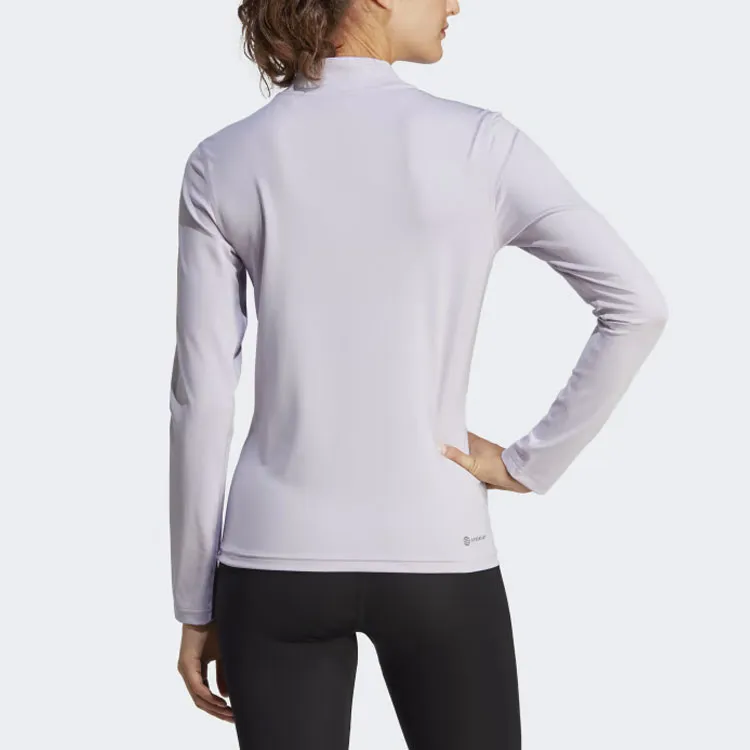 Adidas T Shirts Women's Gray Purple-2