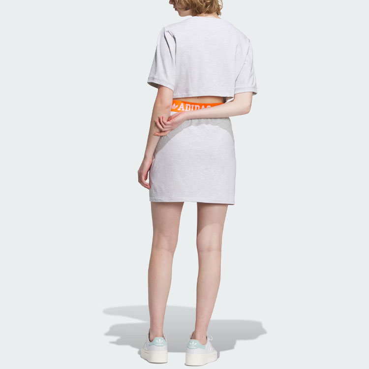 ☆Adidas☆Originals Exclusives Dress Grey Adidas Originals Large Logo Trefoil Tee Dress Shiny Dress