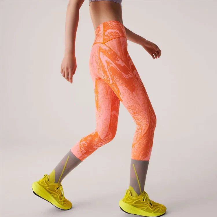Stella Mccartney X Adidas X Stella McCartney Co titled Series Sports Pants Women's Orange Yellow-1