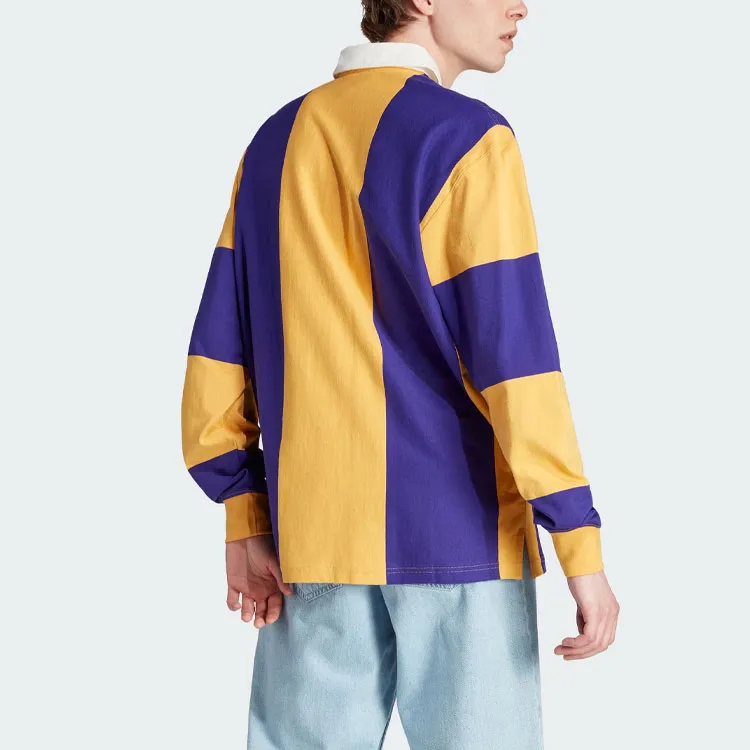 Adidas Originals HACK RUGB Polo Shirts Men Yellow Blue Multicolor-2