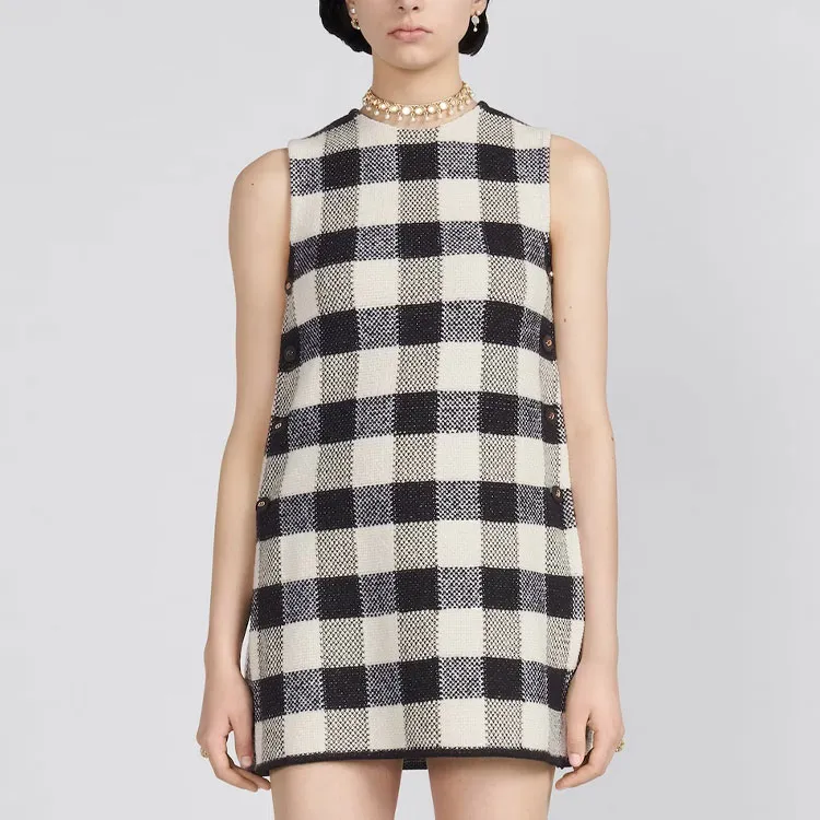 DIOR SS23 Sleeveless Dress Women's Gray-3