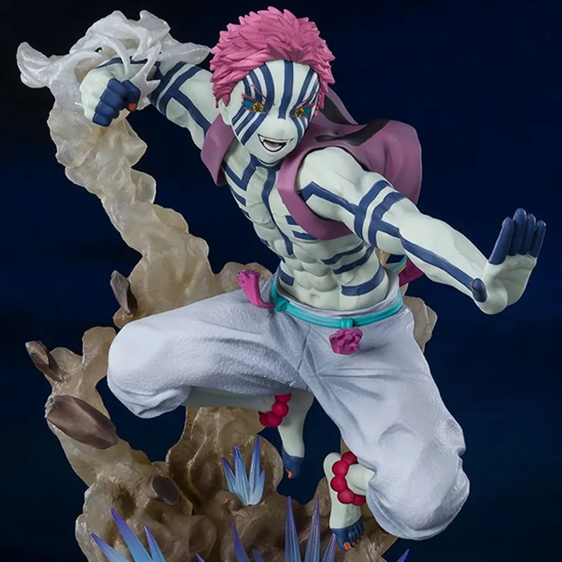 BANDAI Akaza Figuartszero Demon Slayer  Kimetsu No Yaiba, Upper Moon Three, With Base 18cm Scale Figures-3
