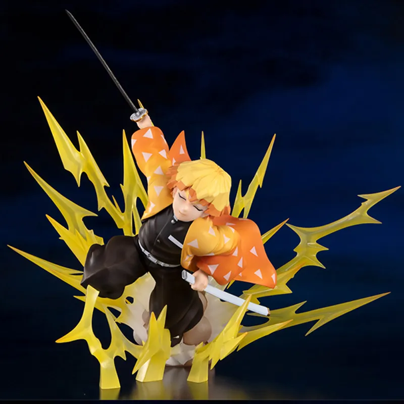 BANDAI Figuarts Zero Demon Slayer Agatsuma Zenitsu Thunder Breathing Figure Action Figure Yellow-3