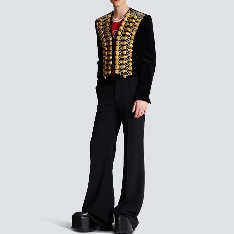 BALMAIN Fully embroidered Velvet Jacket-5