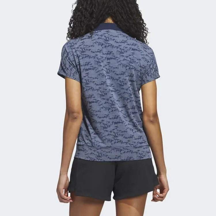 Adidas Polo Shirts Women's University Marine Blue-2