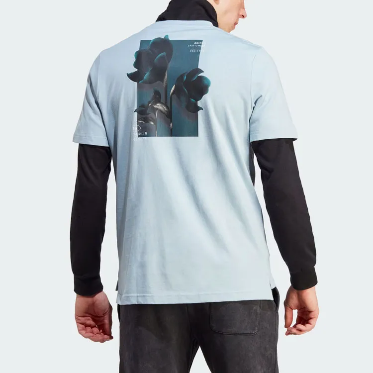 Adidas CITY ESCAPE T Shirt Men's Light Blue-2