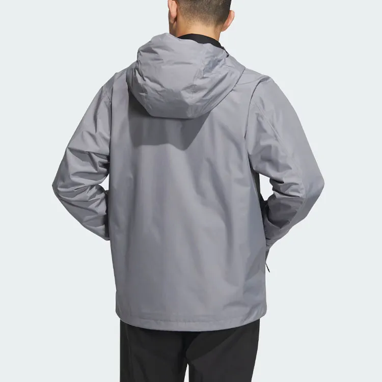 Adidas Waterproof, Windproof, And Breathable Windbreaker Jacket Men's Light Gray-2