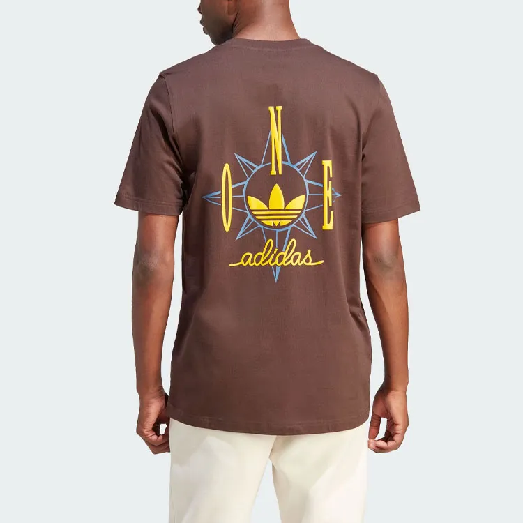 Adidas Originals T Shirt Men's Dark Brown-2