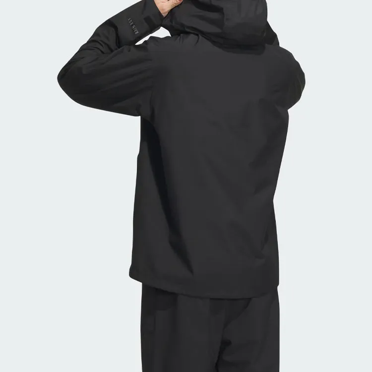 Adidas Waterproof And Windproof Windbreaker Jacket Men's Black-3
