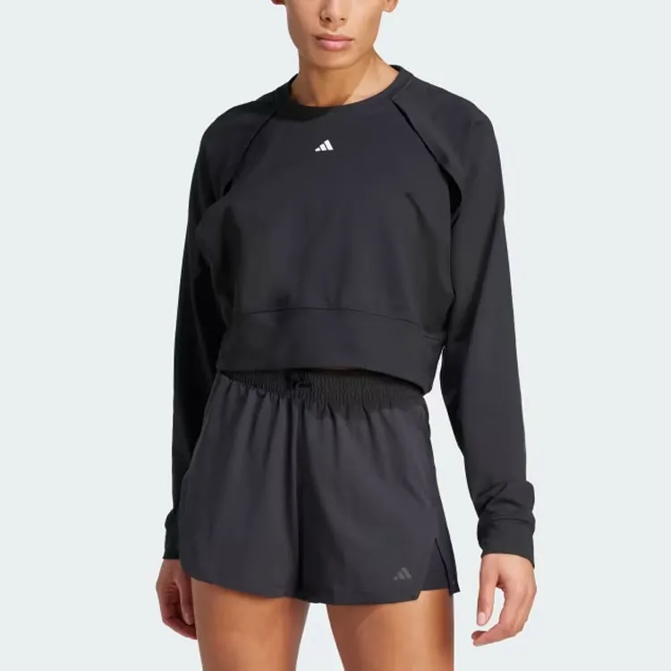 Adidas AEROREADY Sweatshirts Women's Black-1
