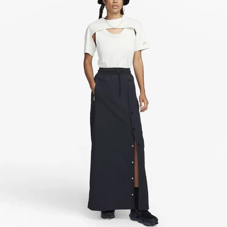 Nike SPORTSWEAR TECH PACK Casual Long Skirts Women's Black-2