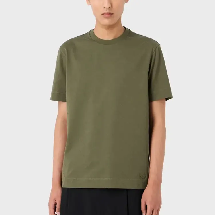 EMPORIO ARMANI FW23 T Shirt Men's Brown Green-1