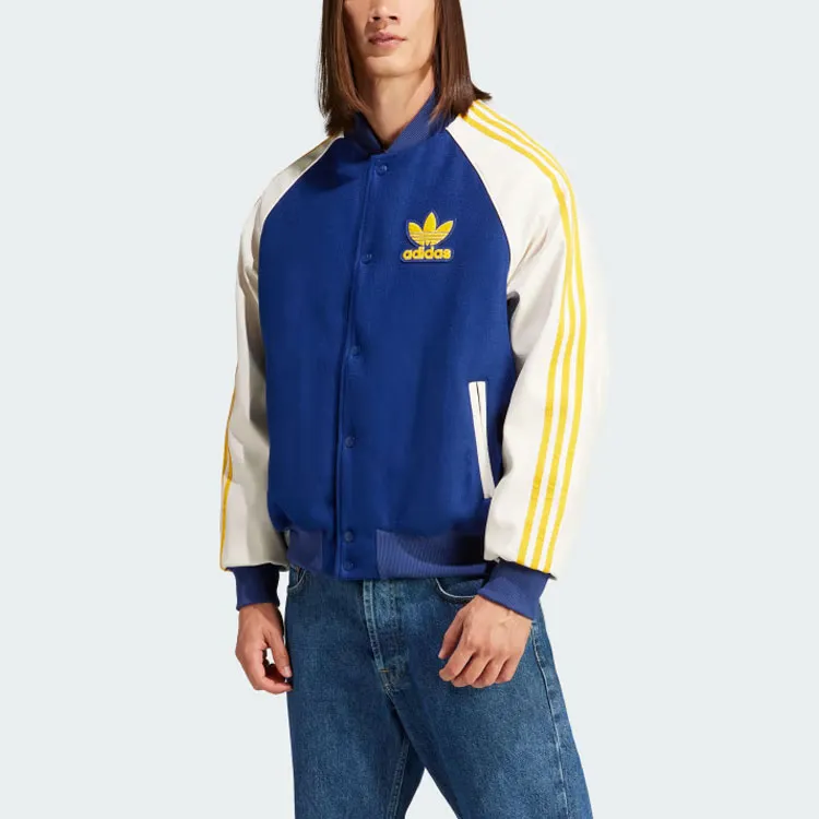 Adidas Originals Baseball Jacket Men's Blue-1