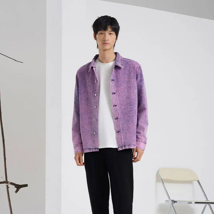 Sandro Denim Jackets Men Pink-2