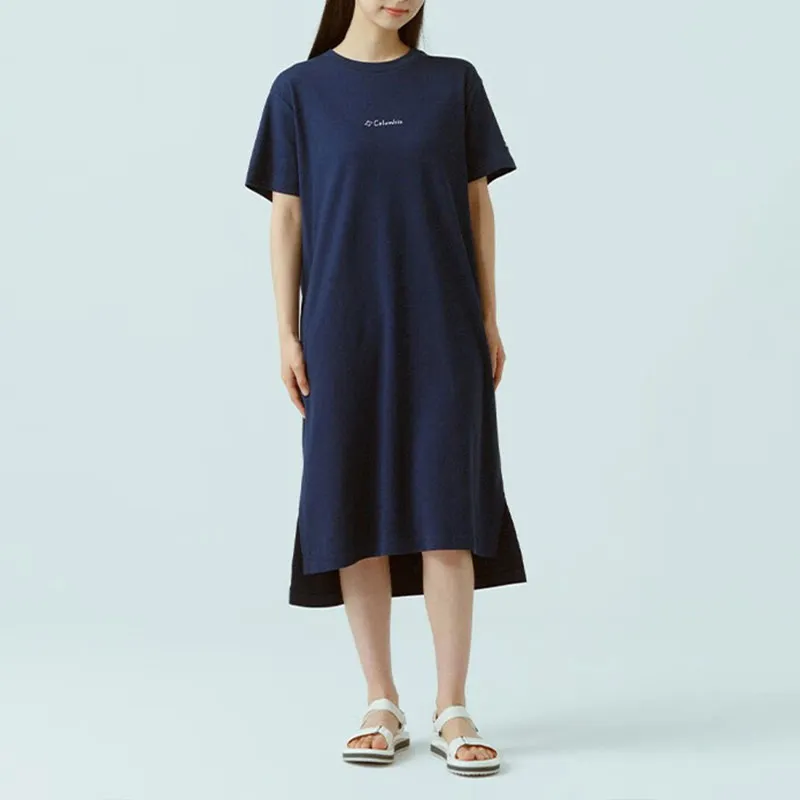 Columbia X Long Field Male Co-titled Series Short-Sleeved Dresses Women's Blue-2