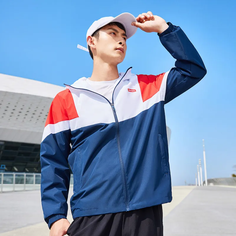 Erke Jackets Men Blue Black-2