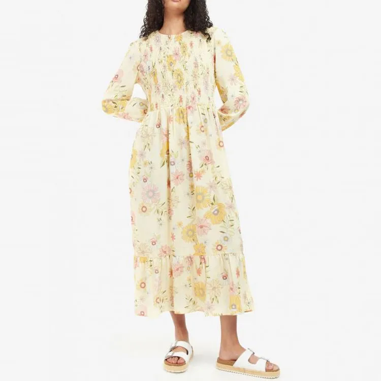 BARBOUR Long-Sleeved Dresses Women's Yellow-1