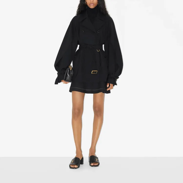 Burberry Trench Coats Women's Black-1