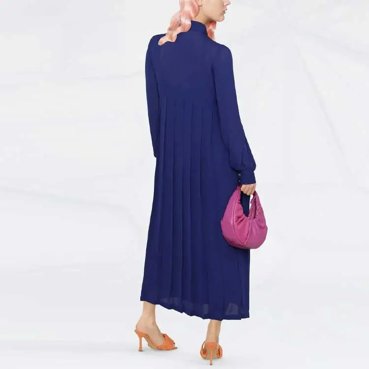 Ferragamo Long-Sleeved Dresses Women's Blue-1