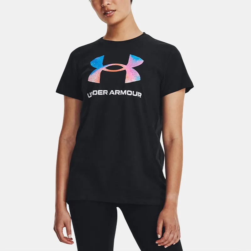 Under Armour Sportstyle T Shirts Women's Black-4