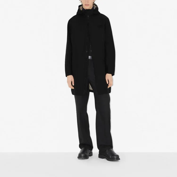 Burberry Checked hood Long sleeve Coat-1