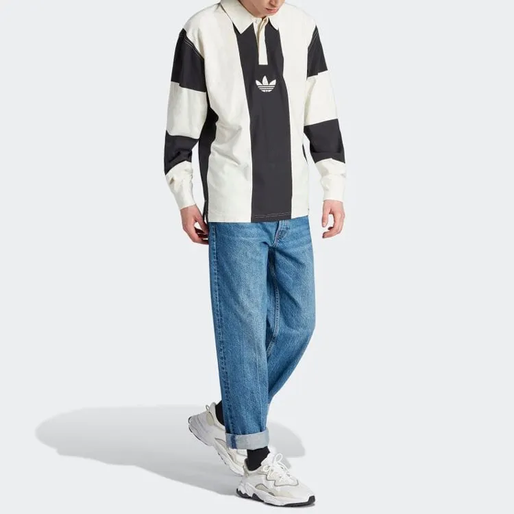 adidas originals Men's Hack Rugby Long Sleeve Tee Black-1