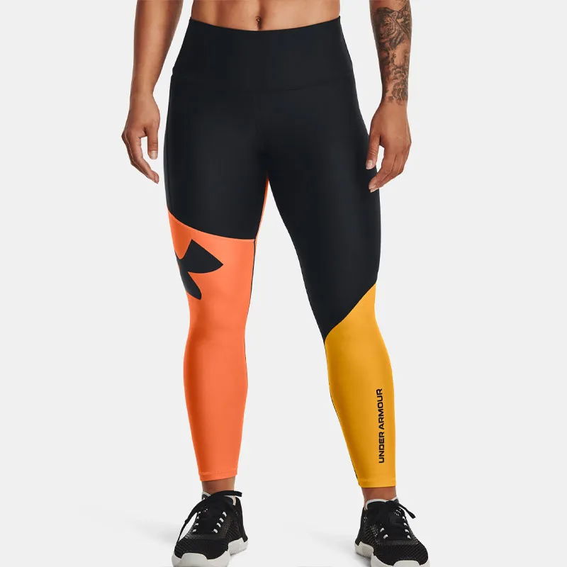 Under Armour Yoga Pants Women's Black Yellow-2