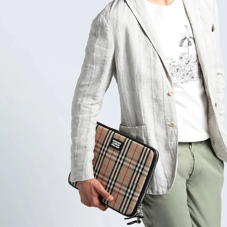Burberry Archive Vintage Check Laptop Case 'Cream'-6