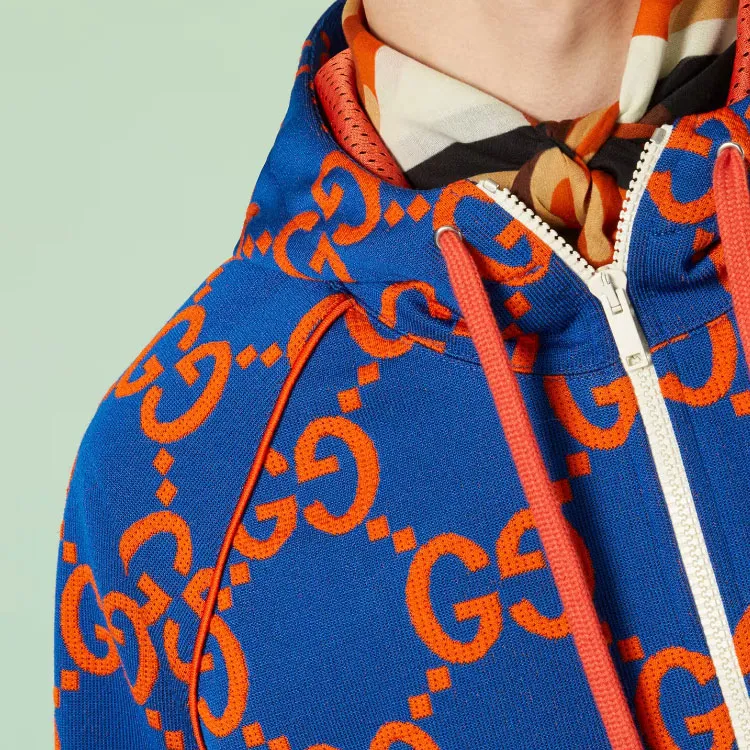 GUCCI SS23 Jackets Coats Men's Blue Orange-2