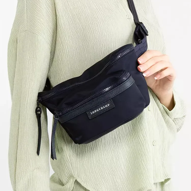 LONGCHAMP Le Pliage Nylon One Shoulder Crossbody Bag Sling Bag Fanny Pack Men's Black-4