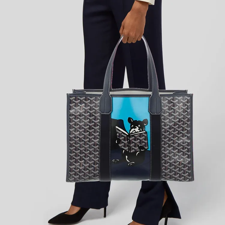 GOYARD Villette Tote Bag Mm Navy Blue-6