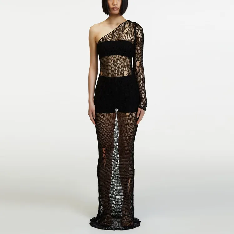 The Kript Long-Sleeved Dresses Women's Black-3