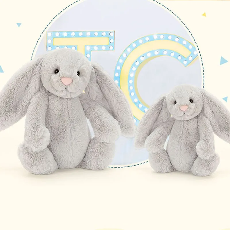 JELLYCAT Bashful Silver Bunny Stuffed Animal-3