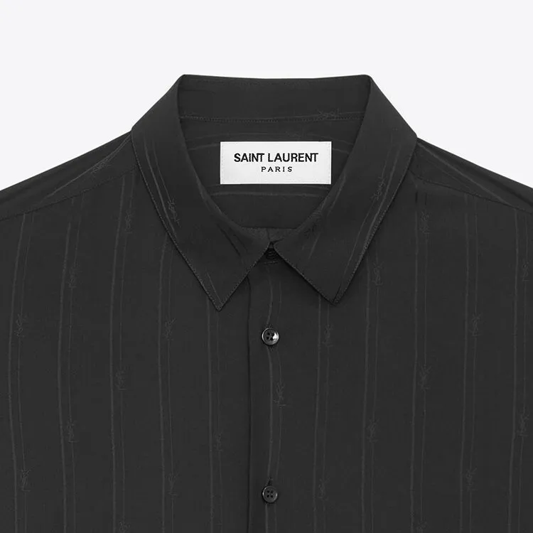 SAINT LAURENT Buttoned Short Sleeved Shirt-4