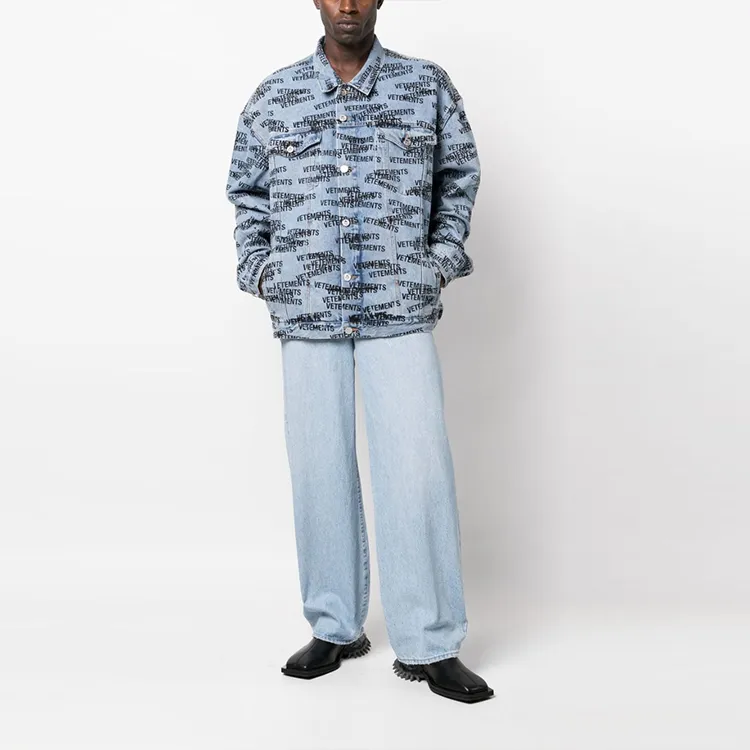 Vetements Stamped Logo Denim Jacket-1