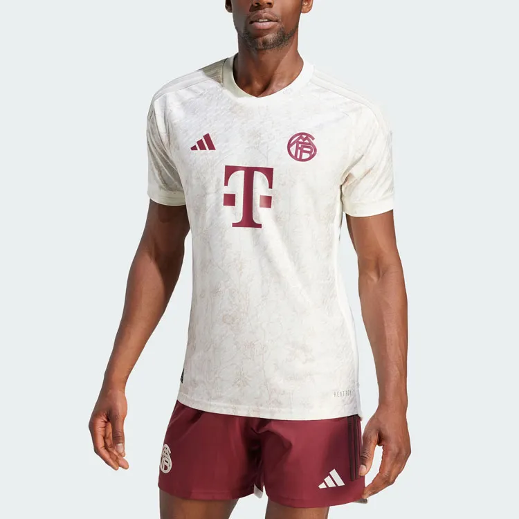 Adidas BayernFC Bayern Soccer Jersey Men's Jade White-3