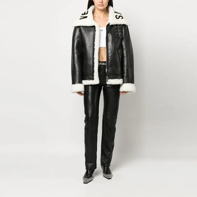 Vetements Leather Jackets Unisex Black-2
