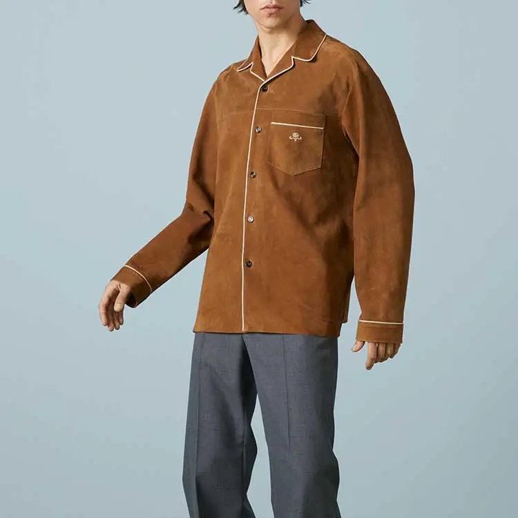 GUCCI FW23 Leather Jacket Men's Brown-1