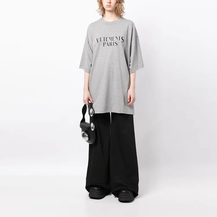 Vetements T-Shirts Women's Light Gray-1