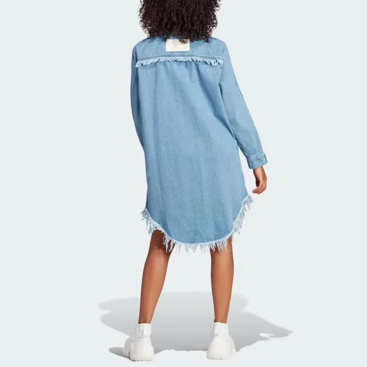 Adidas Originals Long Sleeved Dresses Women's Blue-2