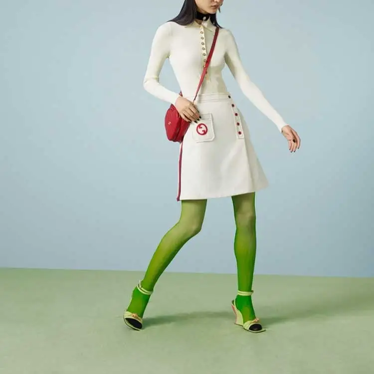 GUCCI FW23 Casual Short Skirts Women's Ecru-3